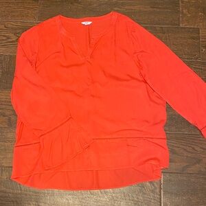 Crown & Ivy Vibrant Coral Blouse